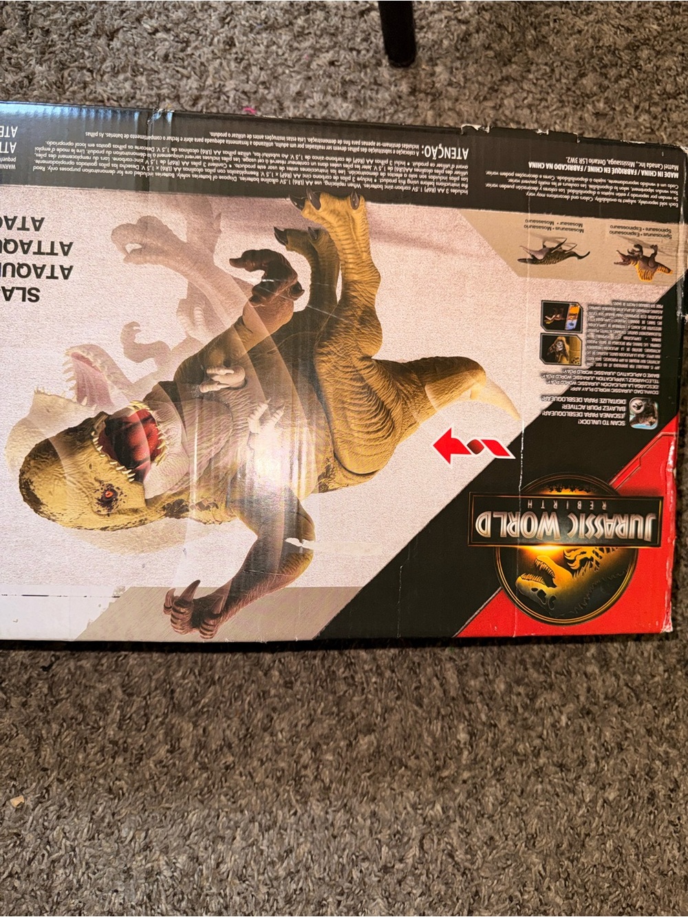 Jurassic World Rebirth Distortus Rex, Drex 22Inch Rumble N Rampage Dinosaur Toy - Picture 4 of 10